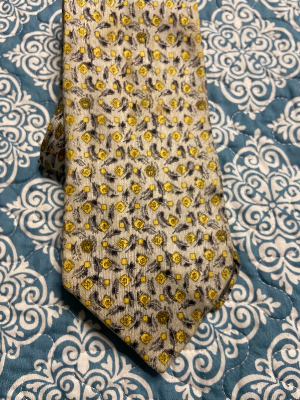 GIANNI VERSACE Golden Yellow SILK Neck Tie